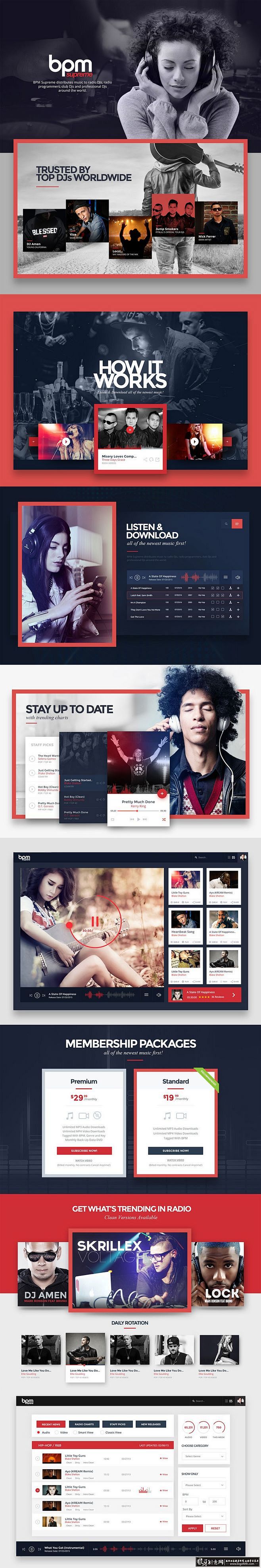 UI/APP/酷站 音乐站设计 音乐页设计 昌邑音乐页界面设计 音乐站UI设计 高端音乐UI设计图 #海报# #海报设计# #广告设计 ...