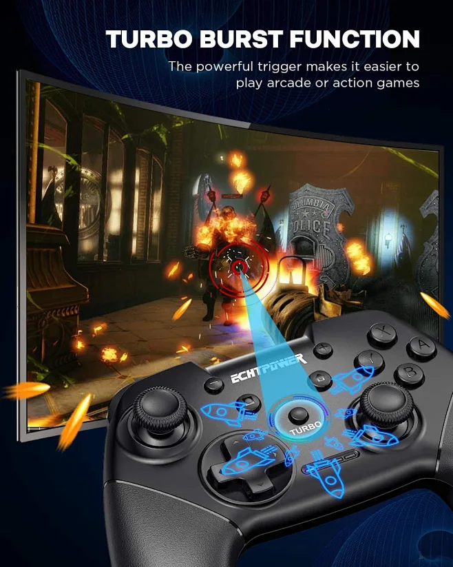 Amazon.com: Switch Controller for Nintendo Switch, ALIENGT Wireless Pro ...