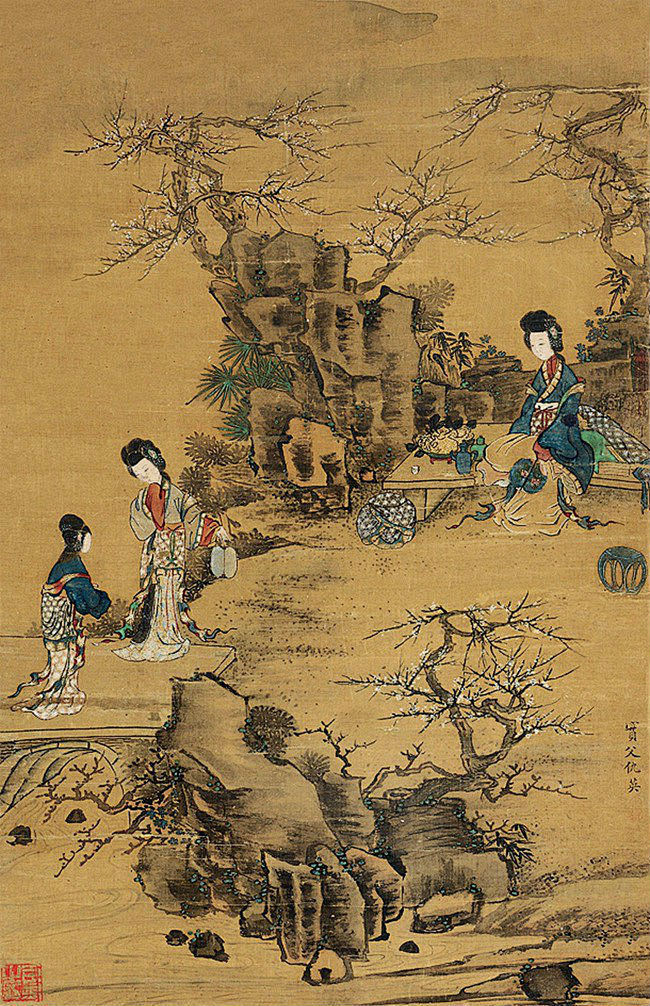 明代仇英仕女人物画