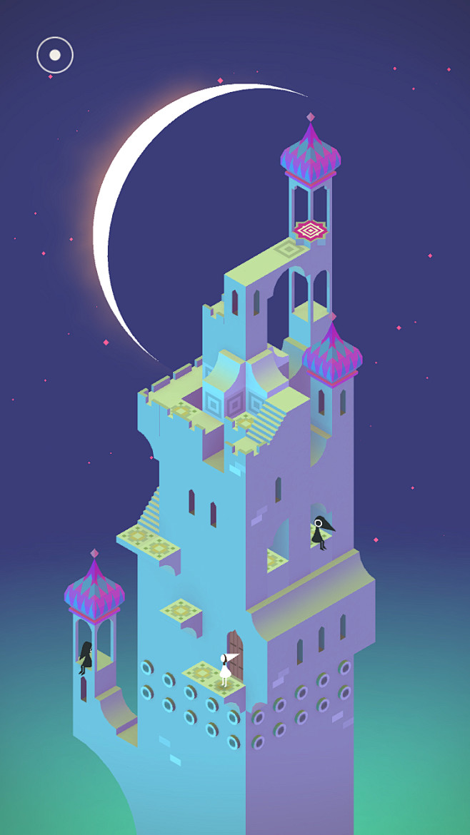 纪念碑谷1#插画#配色#2.5D场景#等...