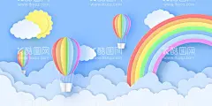 矢量彩虹热气球  - 源文件下载【酷图网】矢量元素,热气球,线条,创意,背景,素材,矢量热气球,热气球背景,热气球插画,热气球场景,卡通热气球,彩色热气球,手绘热气球,彩虹
