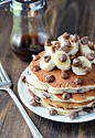 Banana Chocolate Chip Pancakes