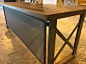 The Industrial Carruca Office Desk - Large Executive Desk - Modern Industrial Office Design : Single drawer attached +$150 Double Drawers attached +$250  The Original Carruca Executive office desk (kuh-ROO-kuh), named after a heavy, Iron Age wheeled plow,