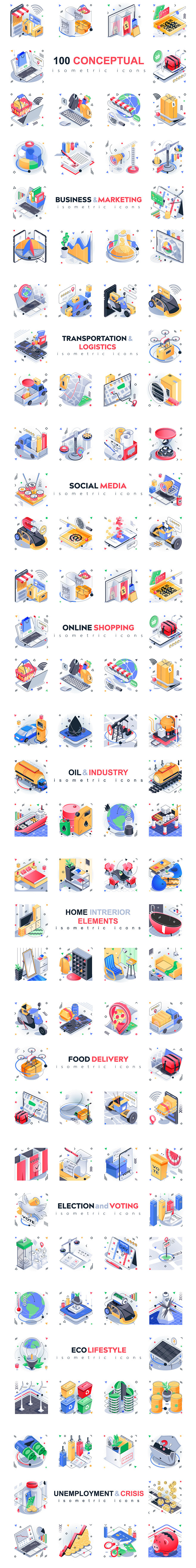 Isometric 3D Icons P...