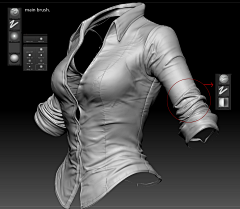吹牛逼嘞采集到zbrush布料