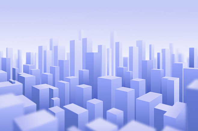 2.5D城市建筑白模模型背景插图