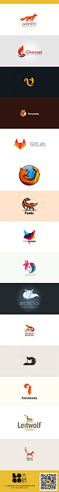 狐狸 #Logo##灵感#l#logo设计##logo 大师#http://logodashi.com @北坤人素材