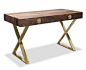 Jonathan Adler - Brass Channing Desk: 