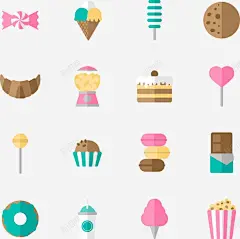 手绘卡通甜品 页面网页 平面电商 创意素材