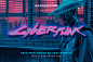 Cyberpunk Text Effect : A great cyberpunk, retro text effect for Photoshop. Fully editable template. Works with any text or shape.