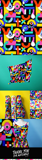 Colorful Pop Art abstract pattern : Pattern collection including unique colorful abstract patterns with word love inside, eyes, tears, heart and bold color blocks. Abstract bold and bright shapes.Ideally suited for textile products or children's fabrics, 