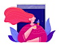 Enjoy Time business color time happy enjoy wine cheers style hairstyle hair plant affinity designer uran woman girl boy man people character illustration