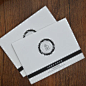 白色简洁售后服务卡对折售后卡折叠售后保障卡好评卡设计定制印刷