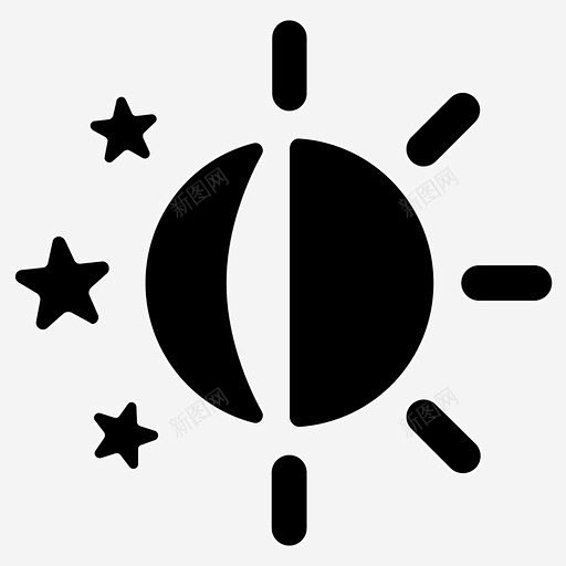 24小时全天昼夜图标 页面网页 平面电商 创意素材