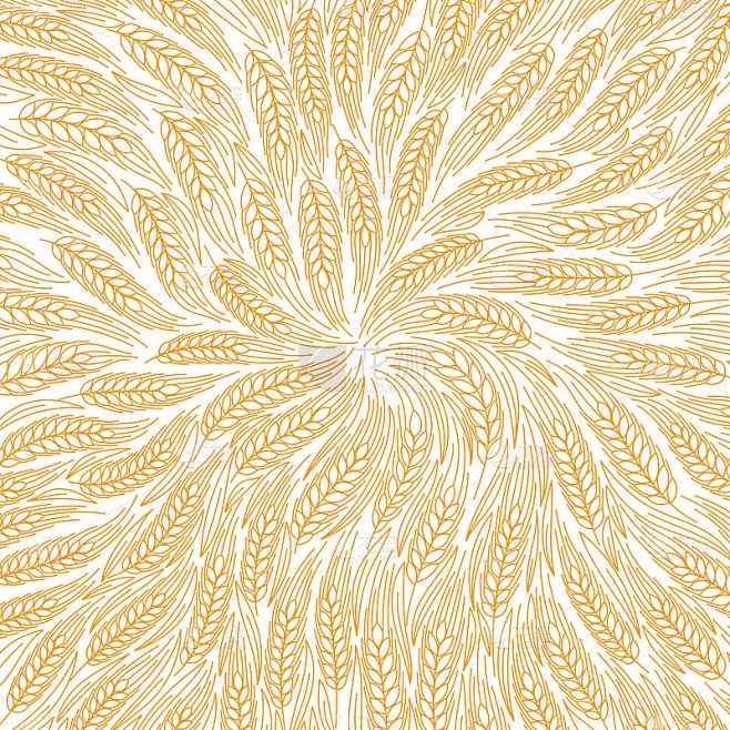Cereal field pattern background. Ears of wheat. Ag素材-花瓣网