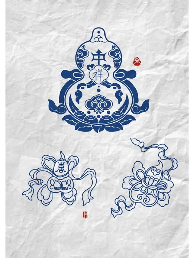 传统图案纹样‖葫芦！福禄！-花瓣网