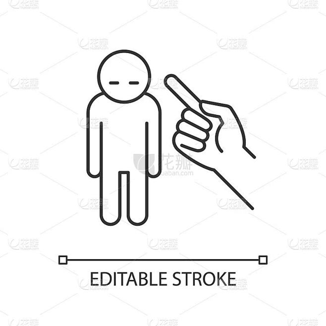 惩罚手势线性图标素材-花瓣网