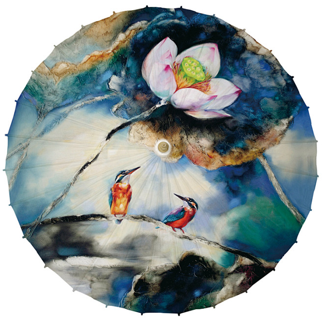 毕六福油纸伞荷花油油纸伞