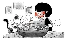 卡通手绘大寒节气插画设计