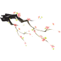 水墨花卉梅花水彩树枝