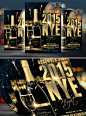 2015 NYE Flyer Template国外海报广告模板素材源文件-淘宝网