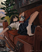 插画分享｜慵懒的JK少女～