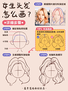 发鉓-花瓣网|陪你做生活的设计师 | 让发型动起来！画出头发的动态