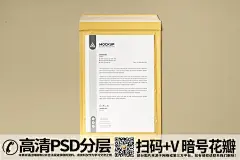 qq282753422黄色信封快递袋文件袋样机 (3)