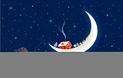 卡通月亮房屋夜色背景矢量图高清素材 卡通 夜色 房屋 手绘 月亮 矢量图 童趣 背景 背景 设计图片 免费下载
