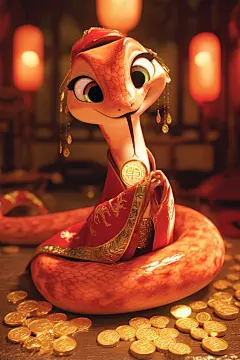 蛇年蛇素材立体动物形象