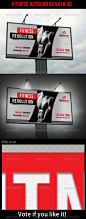 Fitness Outdoor Banner 健身户外广告海报设计模板PSD源文件素材-淘宝网