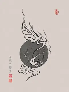 简单几笔，教你画个超绝火珠纹 - 小红书
