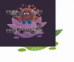 卡通微生物形象  - 源文件下载【酷图网】卡通,微生物,动漫,细菌,插画