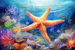 海马八爪鱼海底世界海洋生物插画