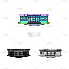 design store and market logo set of