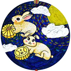 中秋节绘画手抄报 微信:hxL592121