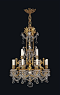 A FRENCH ORMOLU AND CUT-GLASS TWELVE-LIGHT CHANDELIER -  BY BACCARAT, PARIS, LATE 19TH CENTURY.: 