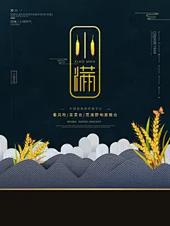 超市小满广告夏季二十四节气小满海报