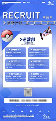 运营部招聘简约海报