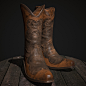 Old leather boots...., siddharth  bhardwaj : This old leather boots is my personal work 
created in maya and zbrush 