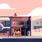 Exploration Illustration 2 : Illustrations of everyday architecture around Los Angeles. 