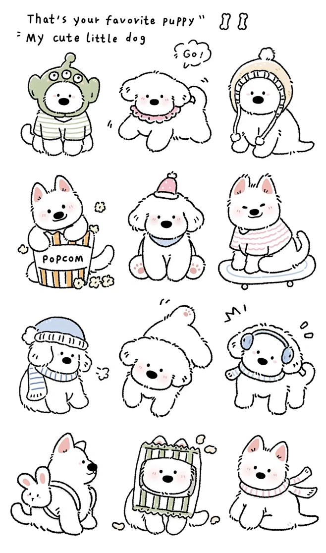 简笔画｜狗狗系列 - 小红书
