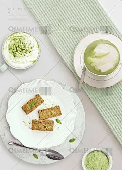 清新绿茶产品元素饮品饮料抹茶蛋糕海报psd设计素材源文件942204-淘宝网