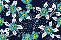 印花蜡染图案矢量插图