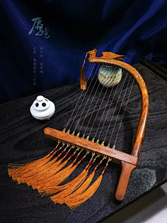 独家道具【凤首箜篌】43分叔bjd霹雳偶古风实木乐器摆设二团预售-淘宝