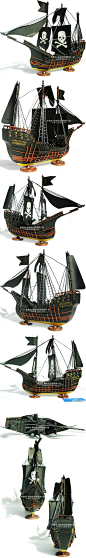 水金龙模型 加勒比海盗船-黑-精细版-纯手工/酒吧/装饰-淘宝网