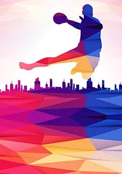 绚丽投篮海报背景图