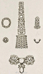 古董珠寶的紋樣紋飾。 ​​​​