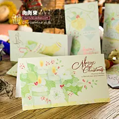 【特惠推荐款】淡彩闪粉-圣诞贺卡圣诞节贺卡/圣诞卡【多款可选】