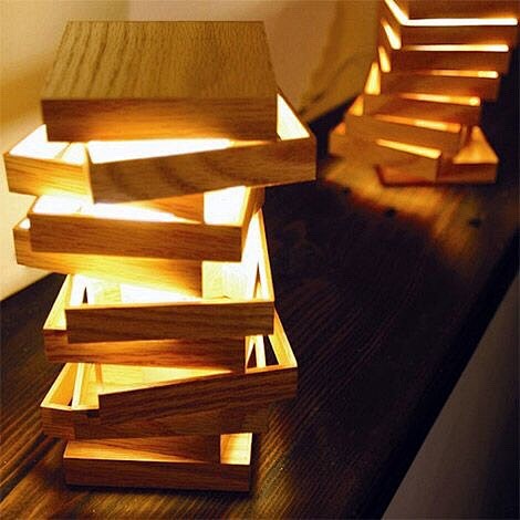 木质现代灯具设计